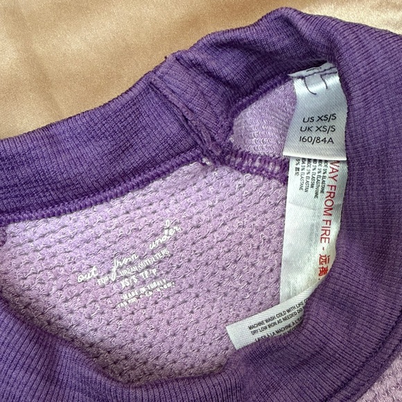 Urban Outfitters Out From Under Purple Crop Tee - XS/S - Picture 2 of 3